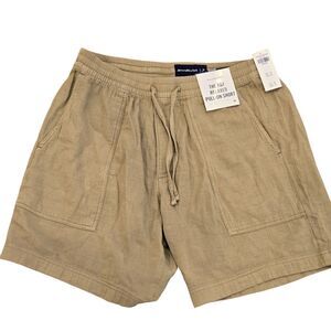 Abercrombie & Fitch Mens Sz M Shorts NWT Relaxed Pull On Short Linen Blend 7" in